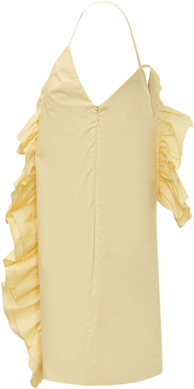 MSGM Abito Corto Senza Maniche con Applicazioni Geel