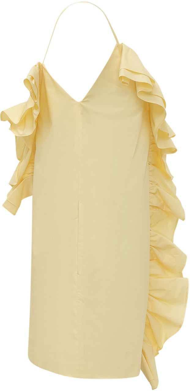 MSGM Abito Corto Senza Maniche con Applicazioni Geel