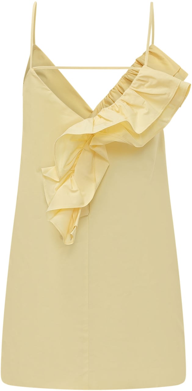 MSGM Abito Corto Senza Maniche con Applicazioni Geel