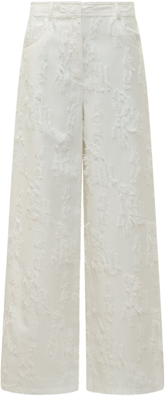 MSGM Pantaloni Palazzo in Tessuto Jacquard Wit