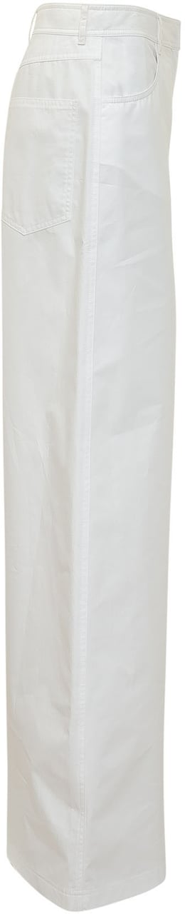 MSGM Pantalone a Gamba Larga Wit