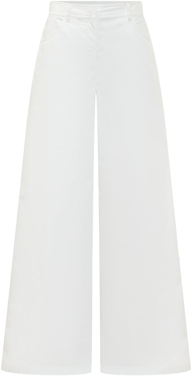 MSGM Pantalone a Gamba Larga Wit