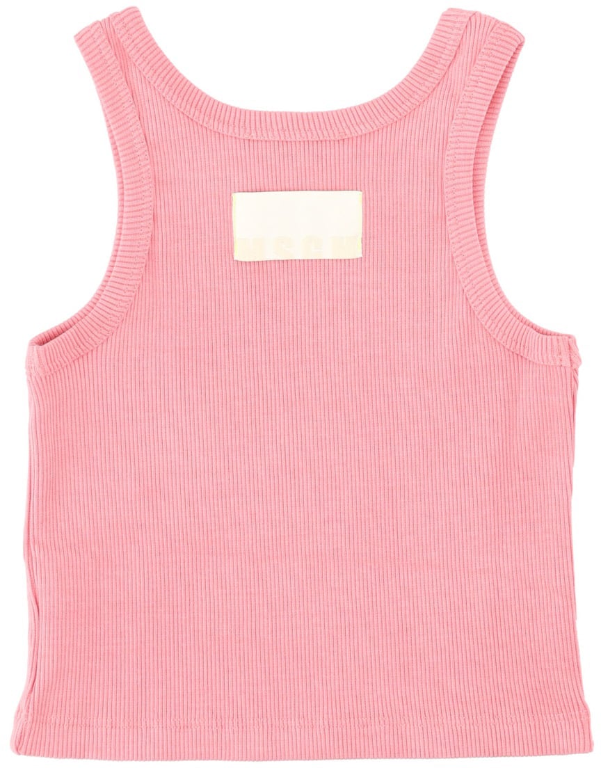 MSGM ribbon tank top girl Roze