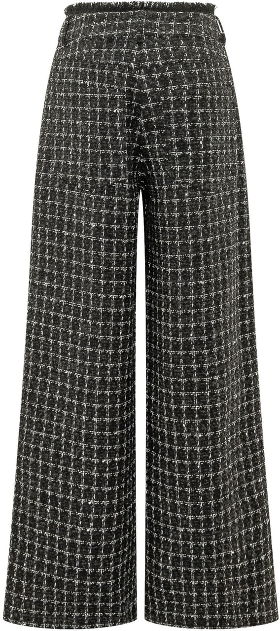 MSGM Pantaloni Ampi con Motivo a Quadri Donkergrijs