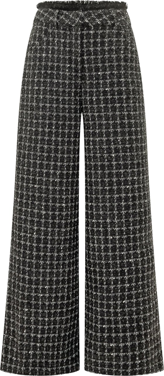 MSGM Pantaloni Ampi con Motivo a Quadri Donkergrijs