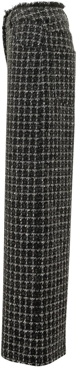 MSGM Pantaloni Ampi con Motivo a Quadri Donkergrijs