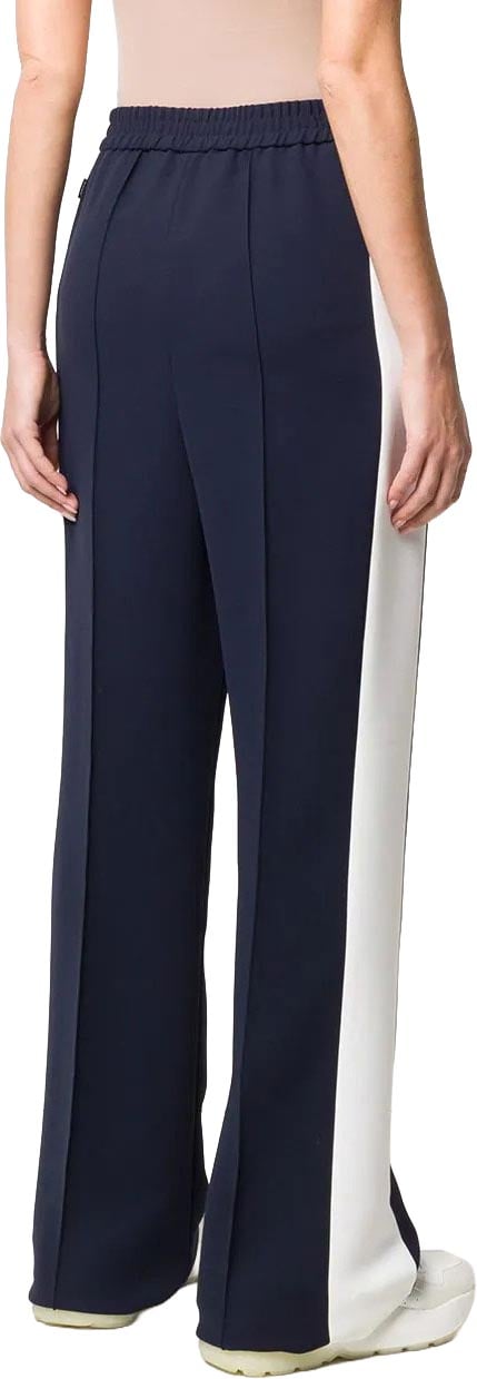 MSGM Black Wide-Leg Elastic Waistband Pants Zwart