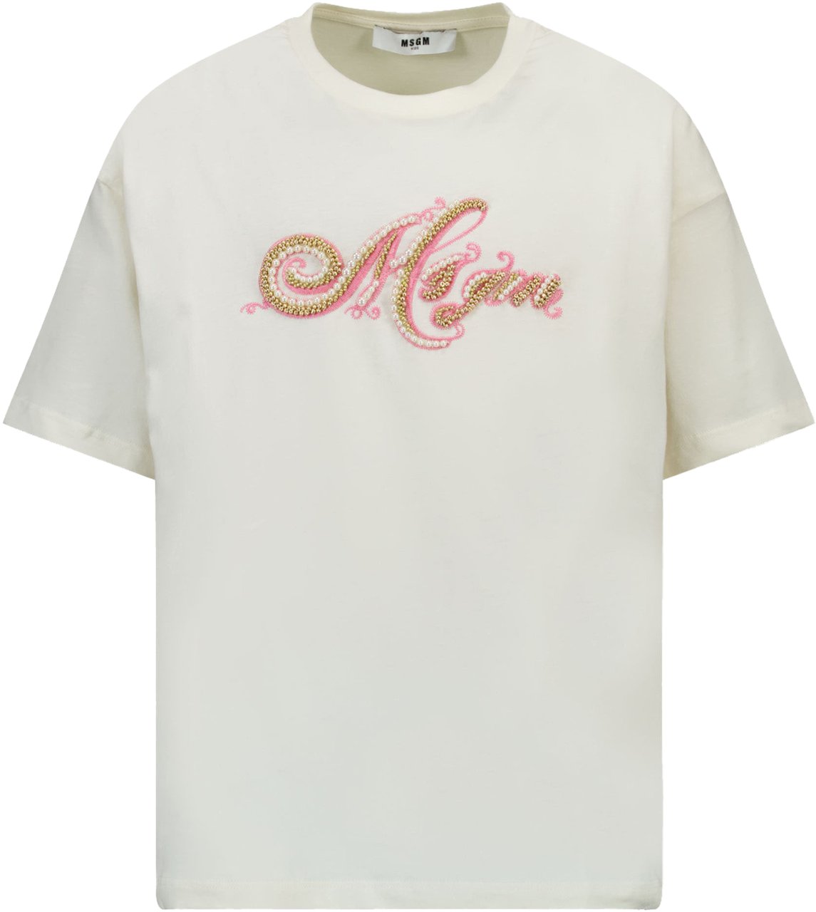 MSGM MSGM Kinder Meisjes T-Shirt In Off White Wit