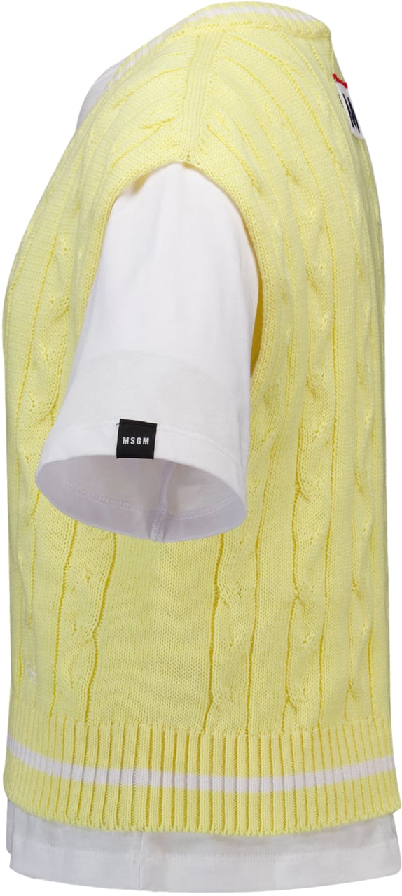 MSGM Kinder Meisjes T-Shirt In Geel Geel
