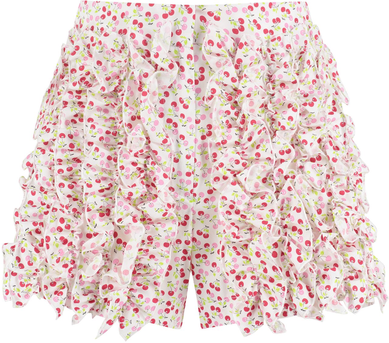 MSGM Printed cotton shorts Wit