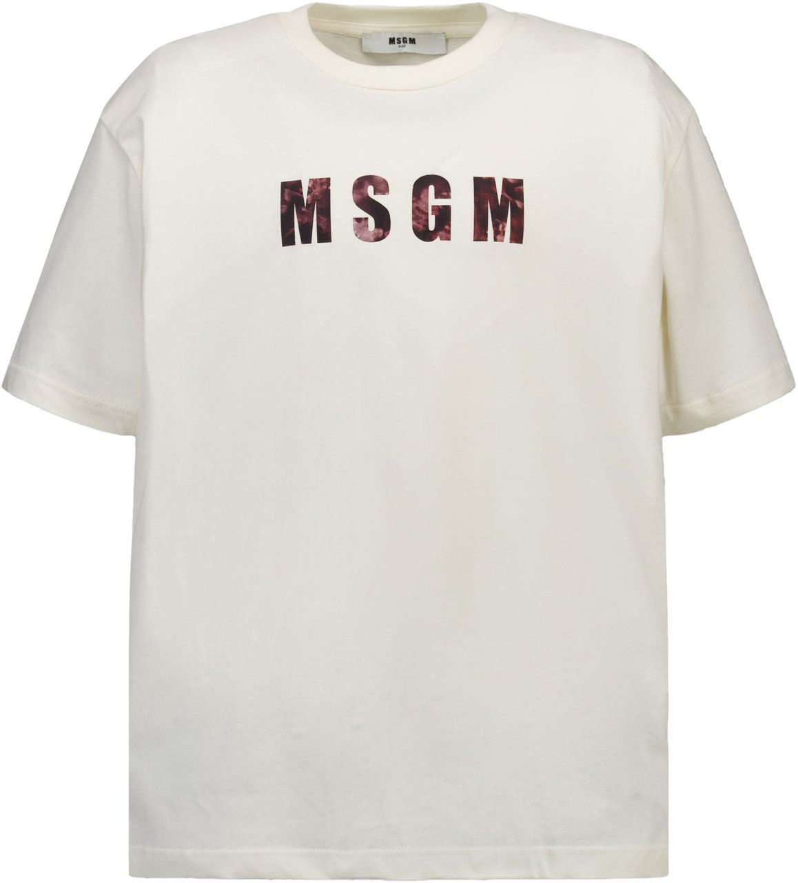 MSGM MSGM Kinder Jongens T-Shirt In Off White Wit