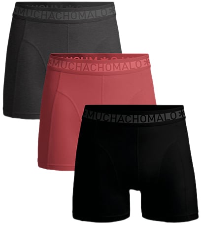 Muchachomalo MUCHACHOMALO 3-Pack Boxer Shorts Solid Zwart