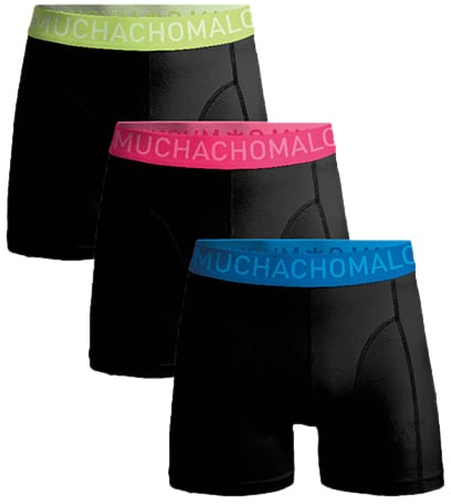Muchachomalo MUCHACHOMALO 3-Pack Microfiber Solid Zwart