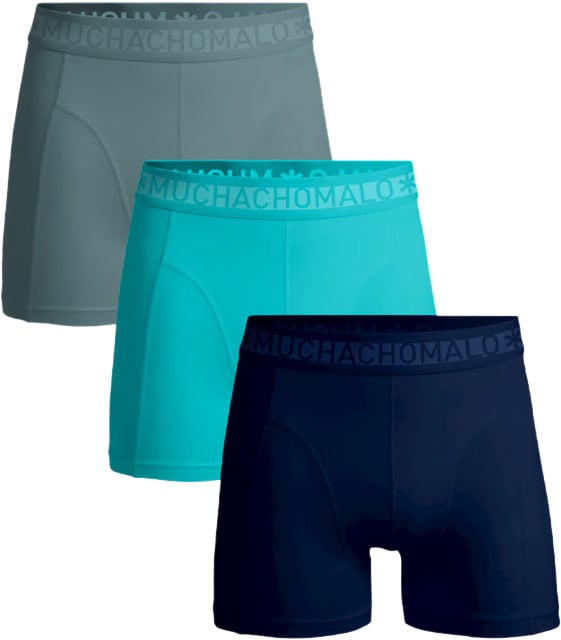 Muchachomalo MUCHACHOMALO 3-Pack Boxer Solid Blauw