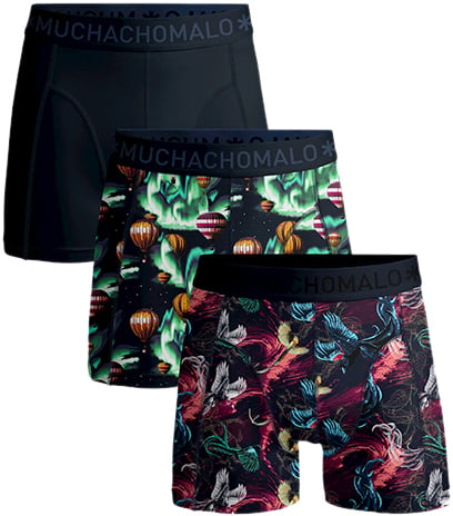 Muchachomalo MUCHACHOMALO 3-Pack Boxer Shorts Airelements Blauw