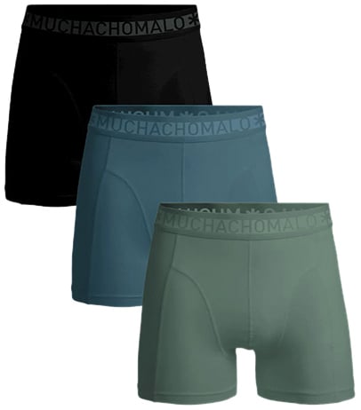 Muchachomalo MUCHACHOMALO 3-Pack Boxer Shorts Solid Groen