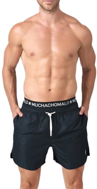 MUCHACHOMALO Swimshort Solid Zwart
