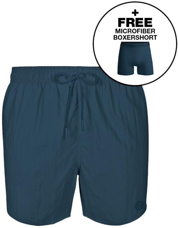 MUCHACHOMALO Swimshort Solid Blauw