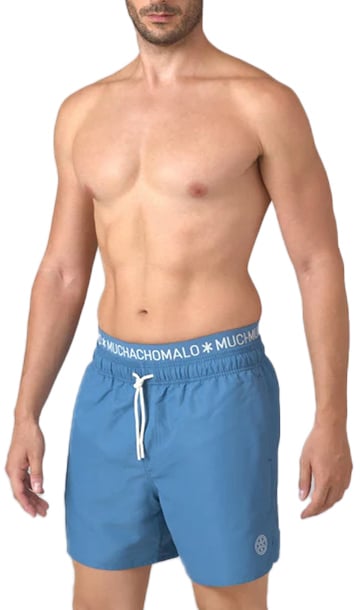 Muchachomalo MUCHACHOMALO Swimshort Solid Blauw