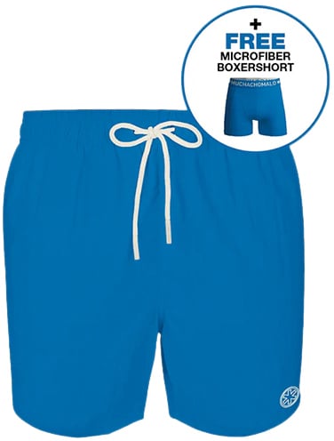 MUCHACHOMALO Swimshort Solid Blauw