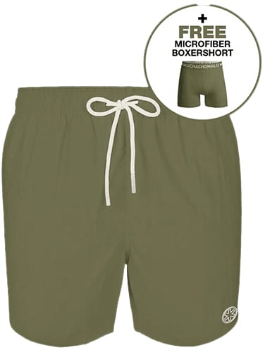 Muchachomalo MUCHACHOMALO Swimshort Solid Groen