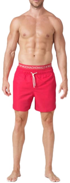 MUCHACHOMALO Swimshort Solid Rood