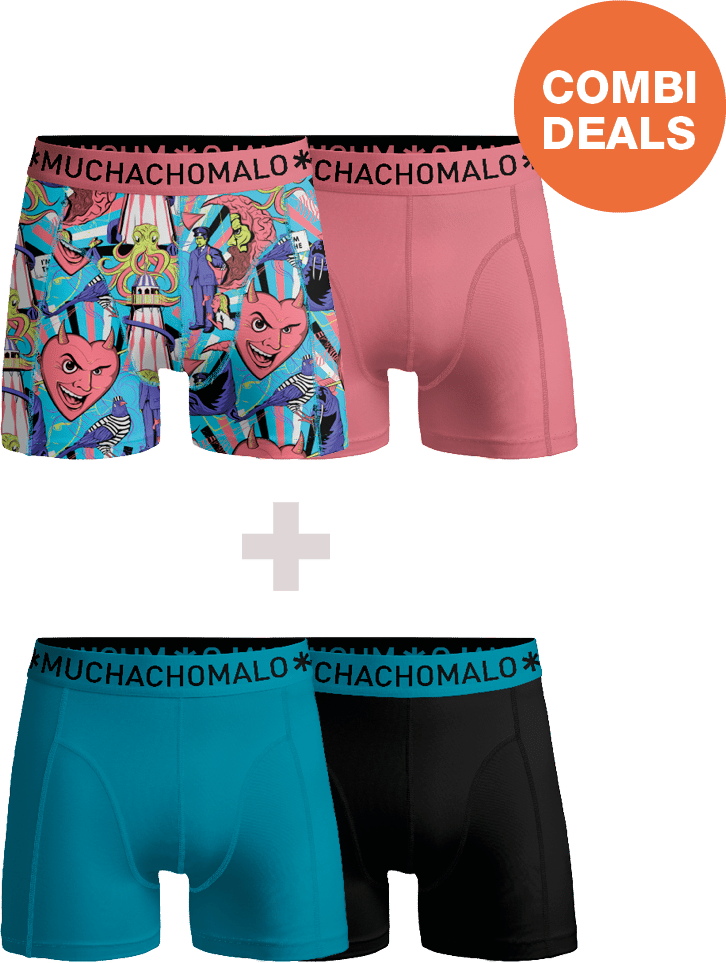 Muchachomalo Boxershorts 4-Pack Multicolor Divers