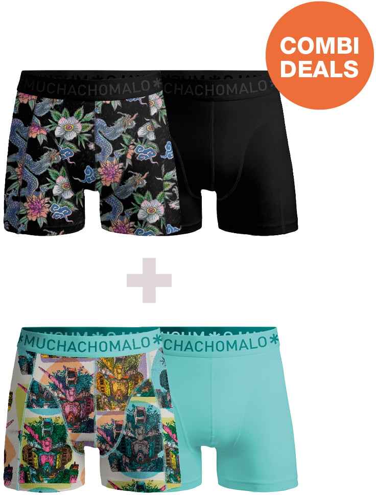 Muchachomalo Boxershorts 4-Pack Multicolor Divers