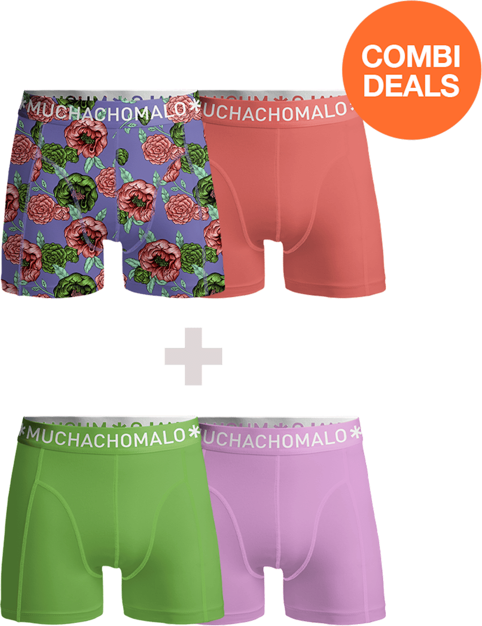 Muchachomalo Boxershorts 4-Pack Multicolor Divers