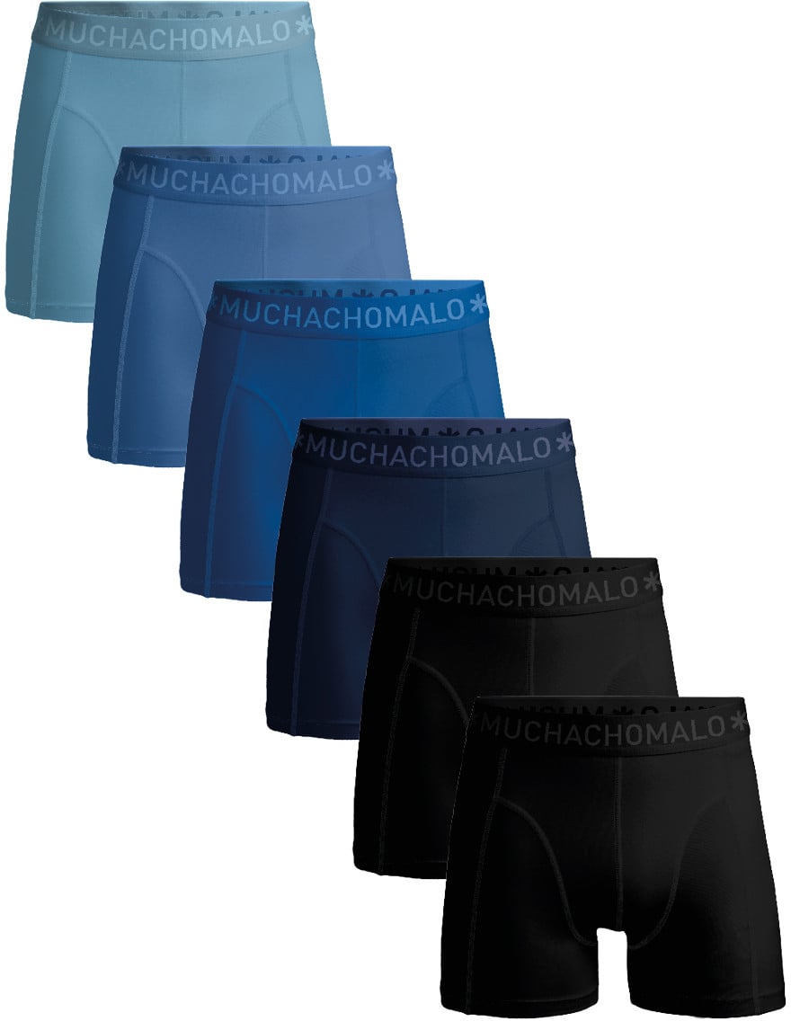 Muchachomalo Boxershorts 6-Pack Multicolor Zwart
