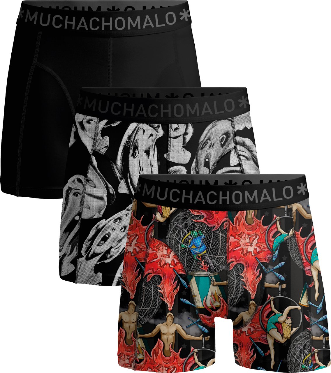 Muchachomalo Boxershorts 3-Pack Multicolor Divers
