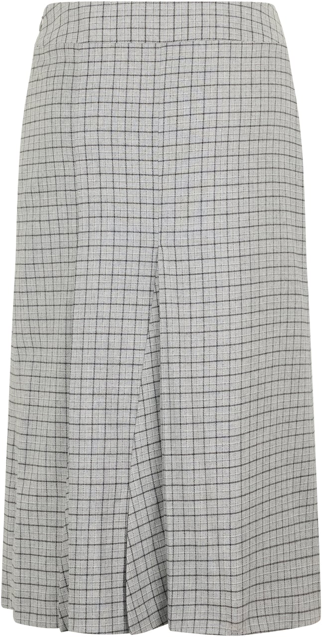 Muchachomalo Long pleated skirt with elegant print. Zwart