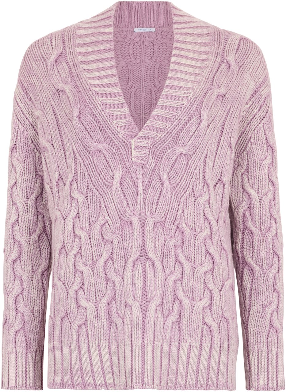 Muchachomalo Wide light purple sweater with a V-neck and sleeves perfect for a stylish look. Wit