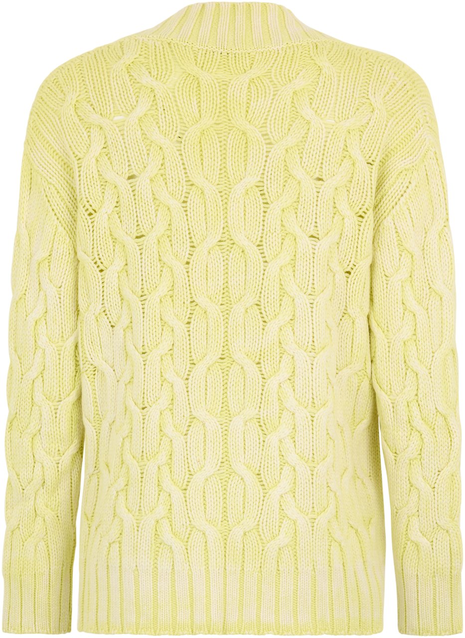 Muchachomalo Yellow sweater with a V-neck and long sleeves, ideal for a comfortable and stylish look. Goud