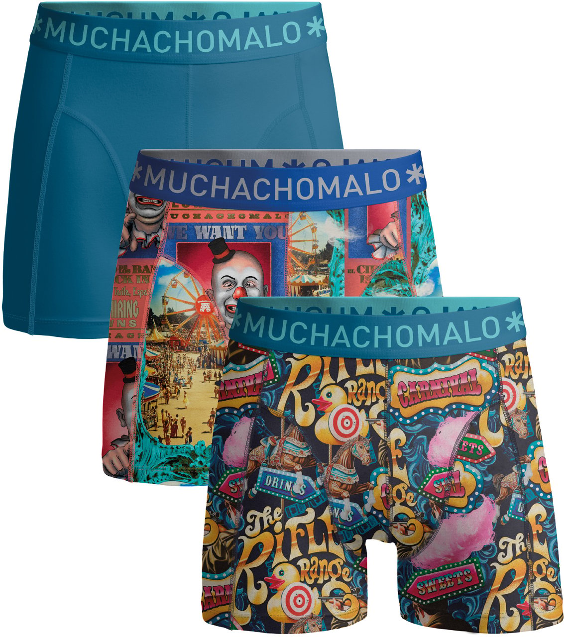 Muchachomalo Boxershorts 3-Pack Multicolor Divers