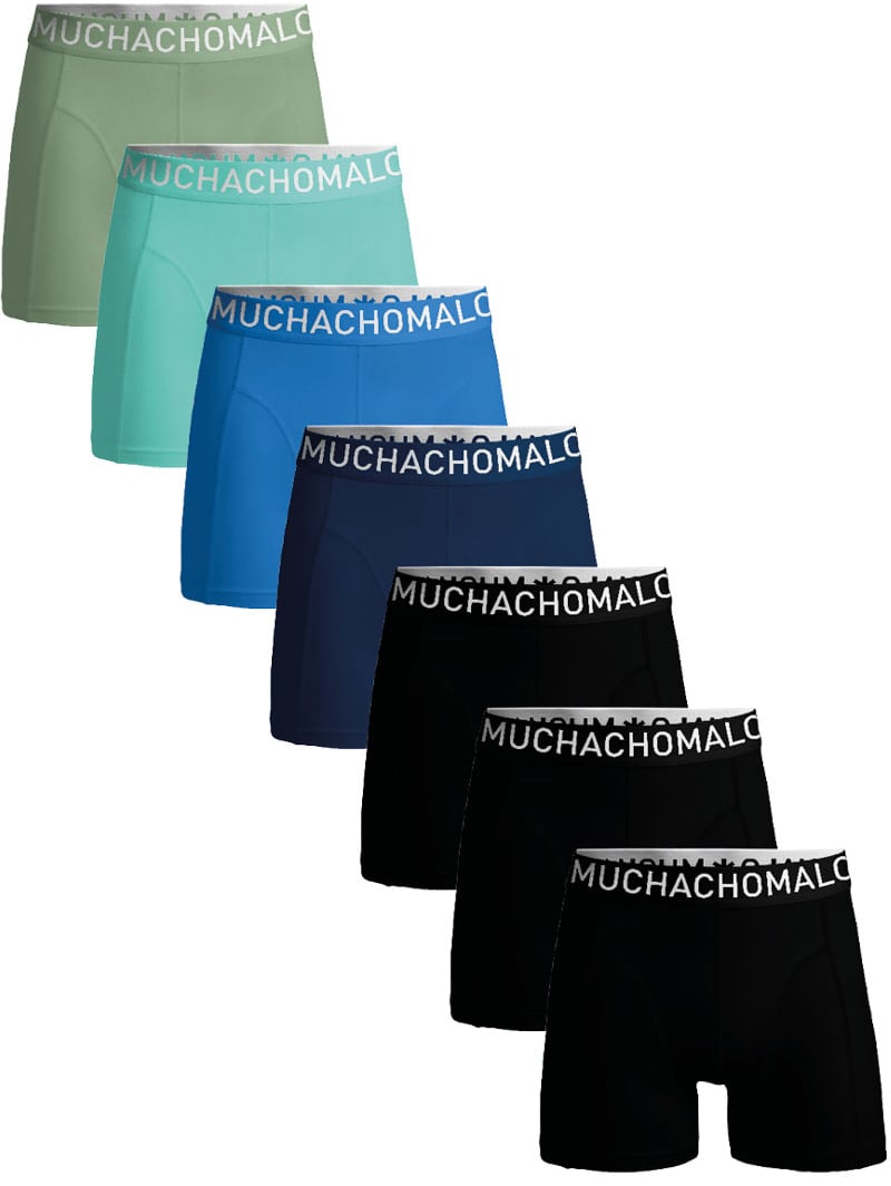 Muchachomalo Boxershorts 7-Pack Multicolor. Zwart