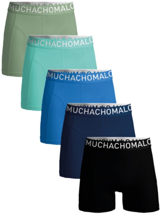 MUCHACHOMALO 5-Pack Solid Blauw
