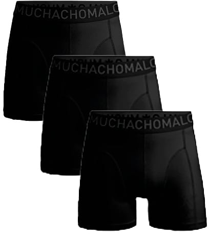 Muchachomalo MUCHACHOMALO 3-Pack Microfiber Solid Zwart