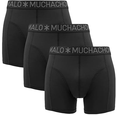 Muchachomalo MUCHACHOMALO 3-Pack Boxer Short Microfiber Solid Zwart