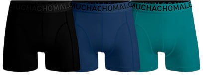 MUCHACHOMALO 3-Pack Boxer Short Microfiber Solid Zwart