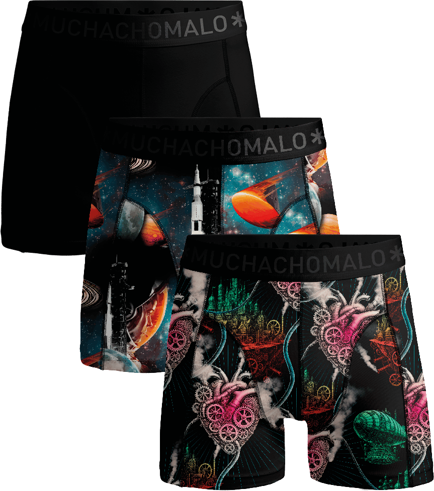 Muchachomalo Boxershorts 3-Pack Multicolor Divers