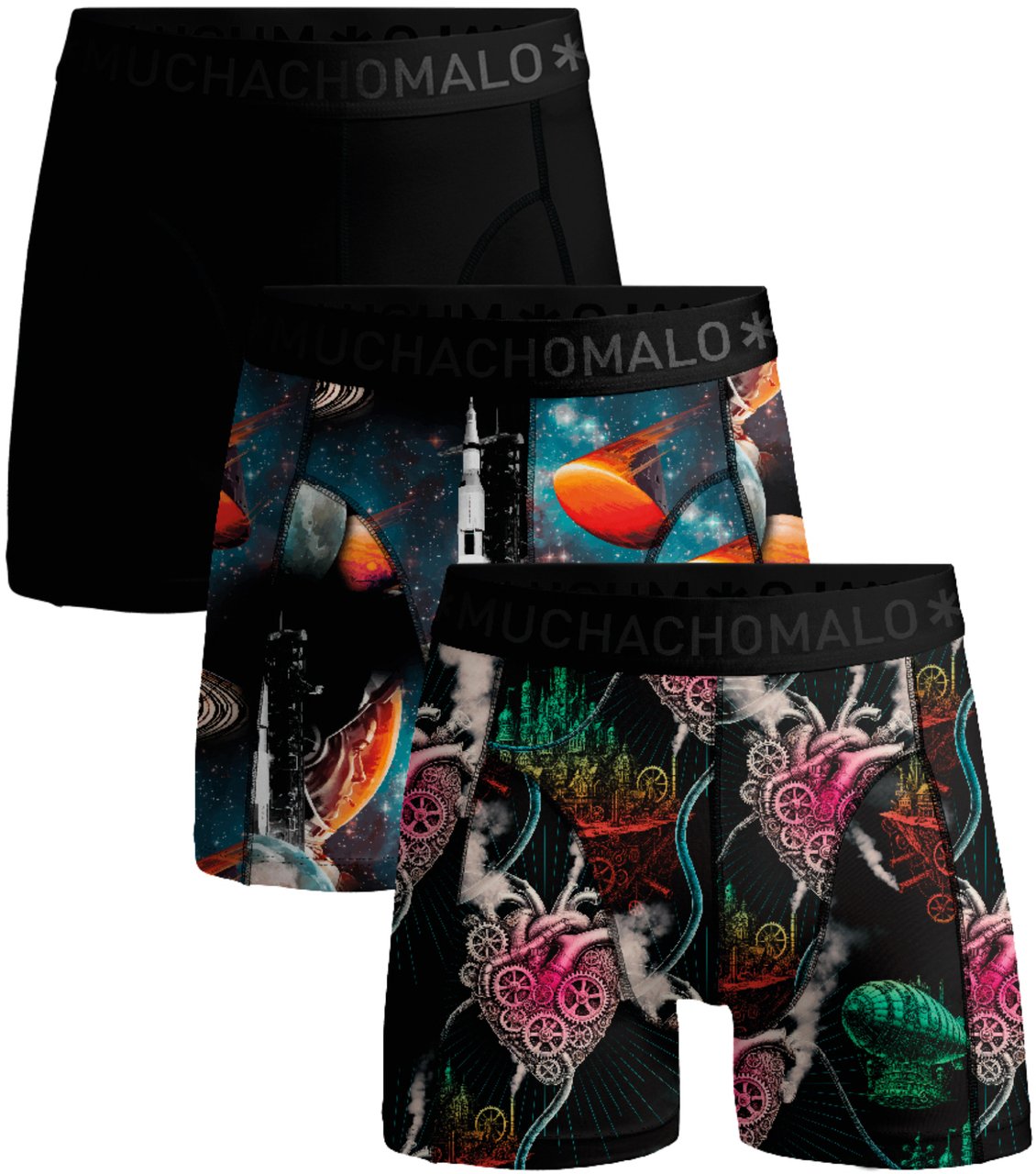 Muchachomalo Boxershorts 3-Pack Multicolor. Divers