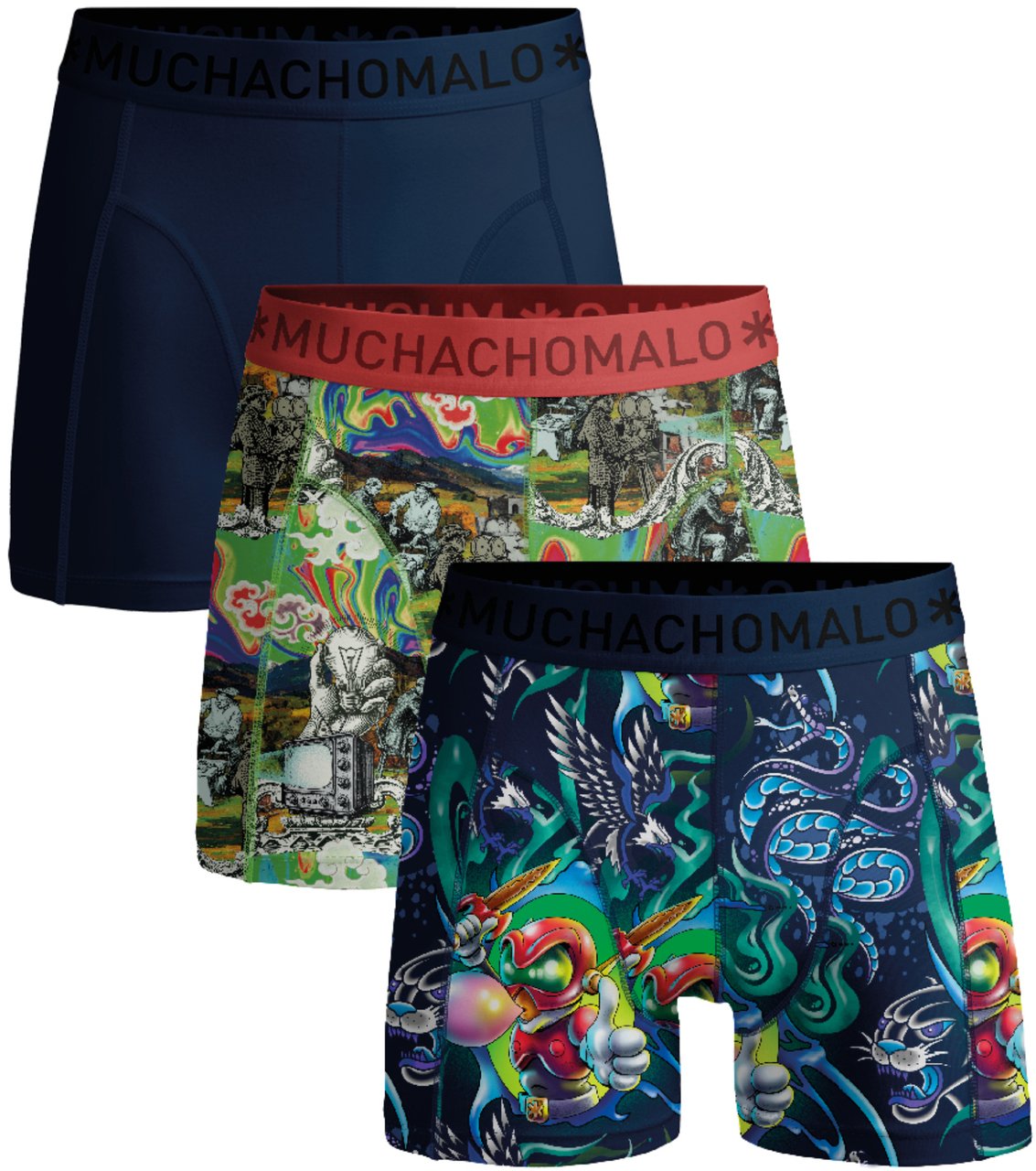 Muchachomalo Boxershorts 3-Pack Multicolor. Divers