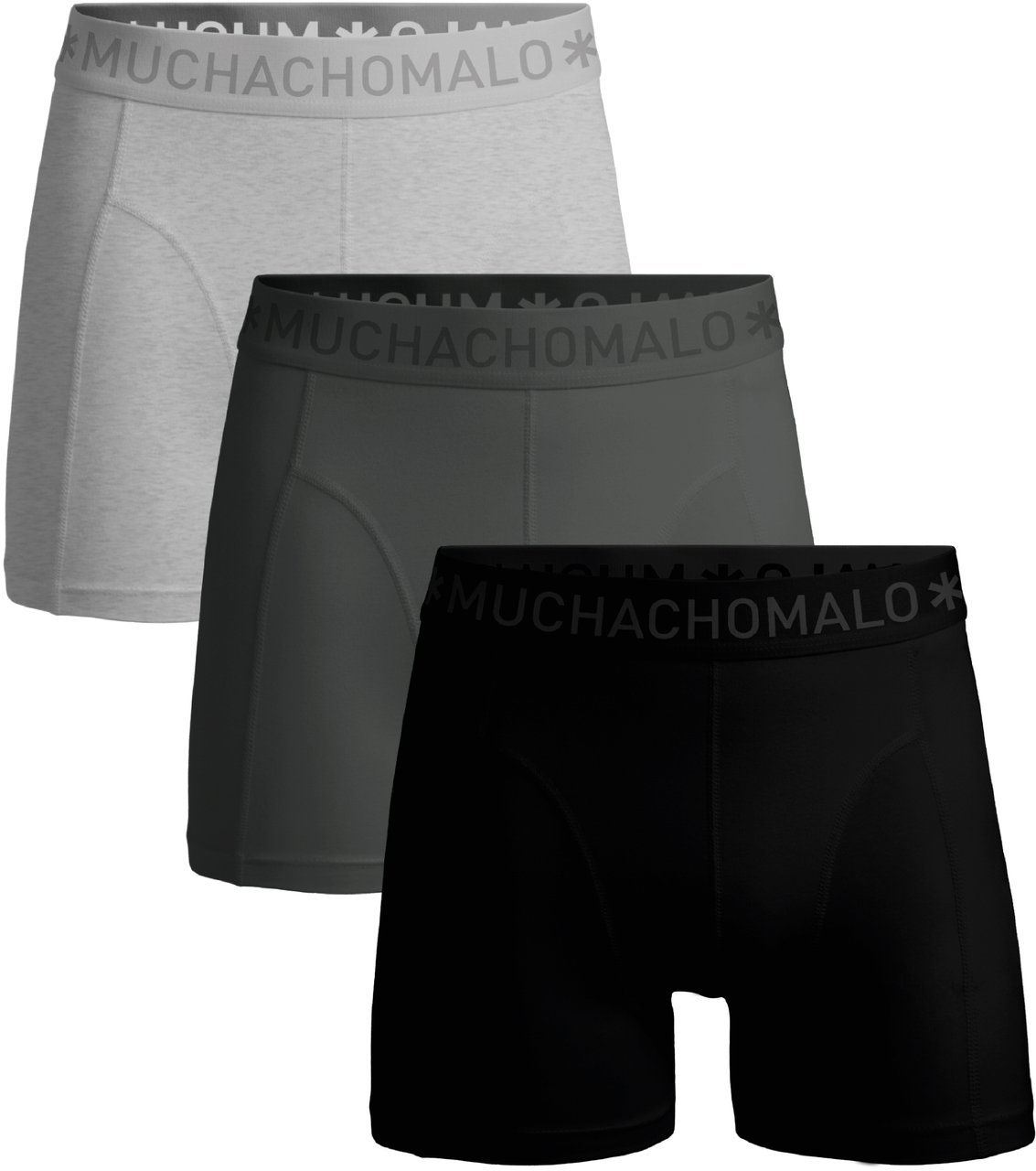 Muchachomalo Boxershorts 3-Pack Multicolor Zwart