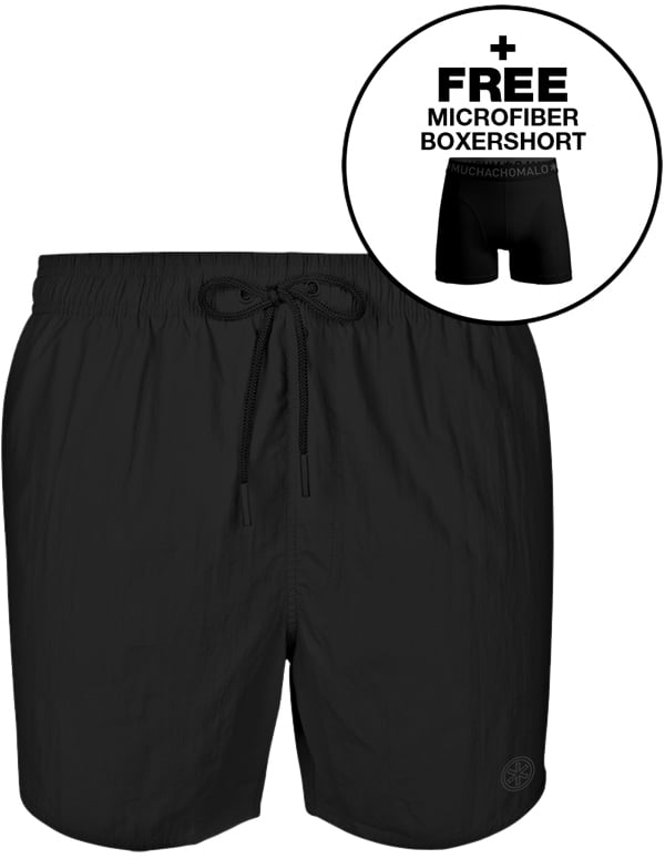 MUCHACHOMALO Swimshort Solid Zwart