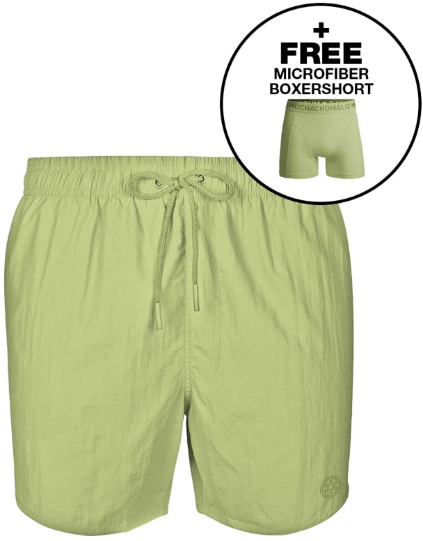 Muchachomalo MUCHACHOMALO Swimshort Solid Groen