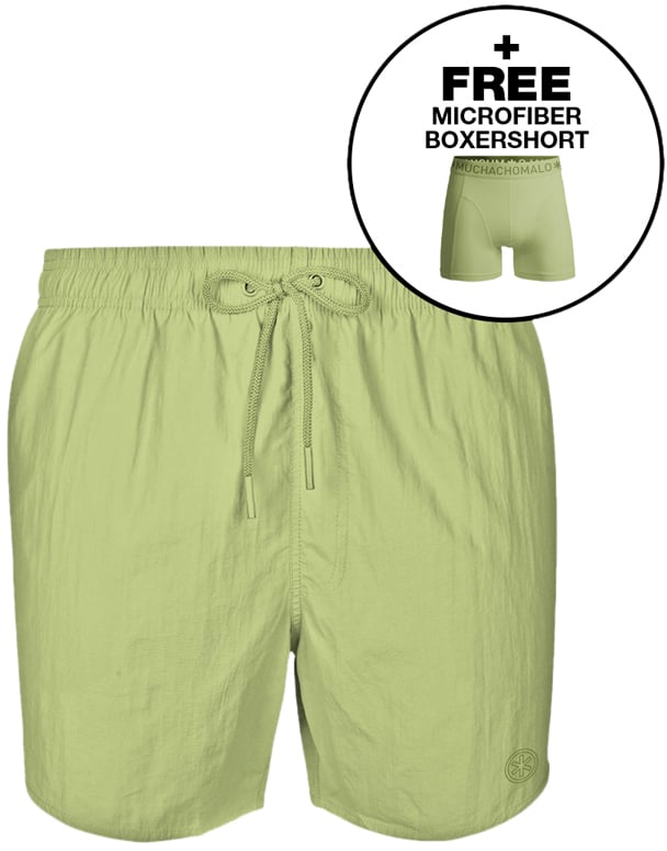 MUCHACHOMALO Swimshort Solid Groen