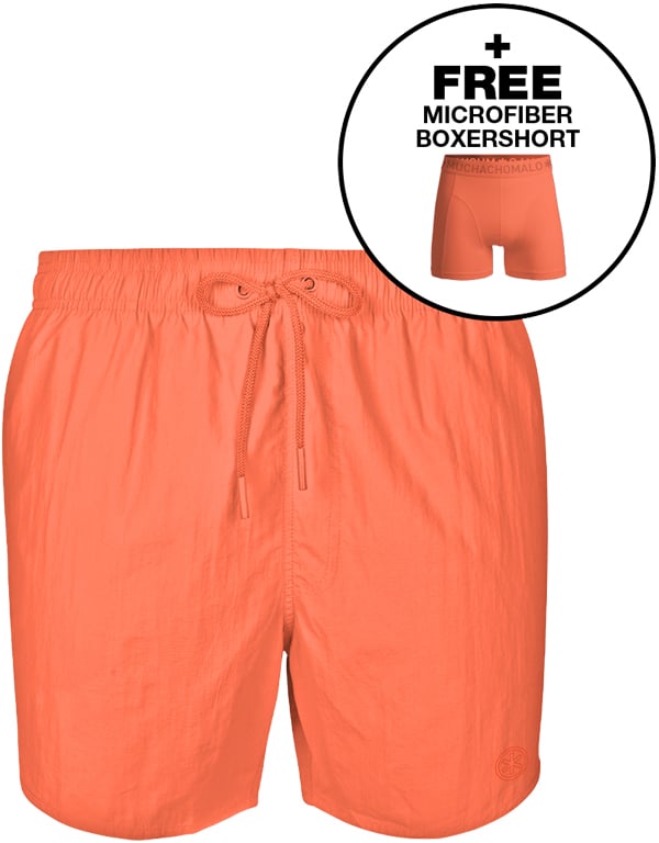 Muchachomalo MUCHACHOMALO Swimshort Solid Rood
