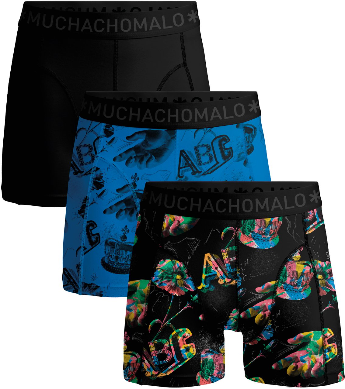 Muchachomalo Boxershorts 3-Pack Multicolor Divers