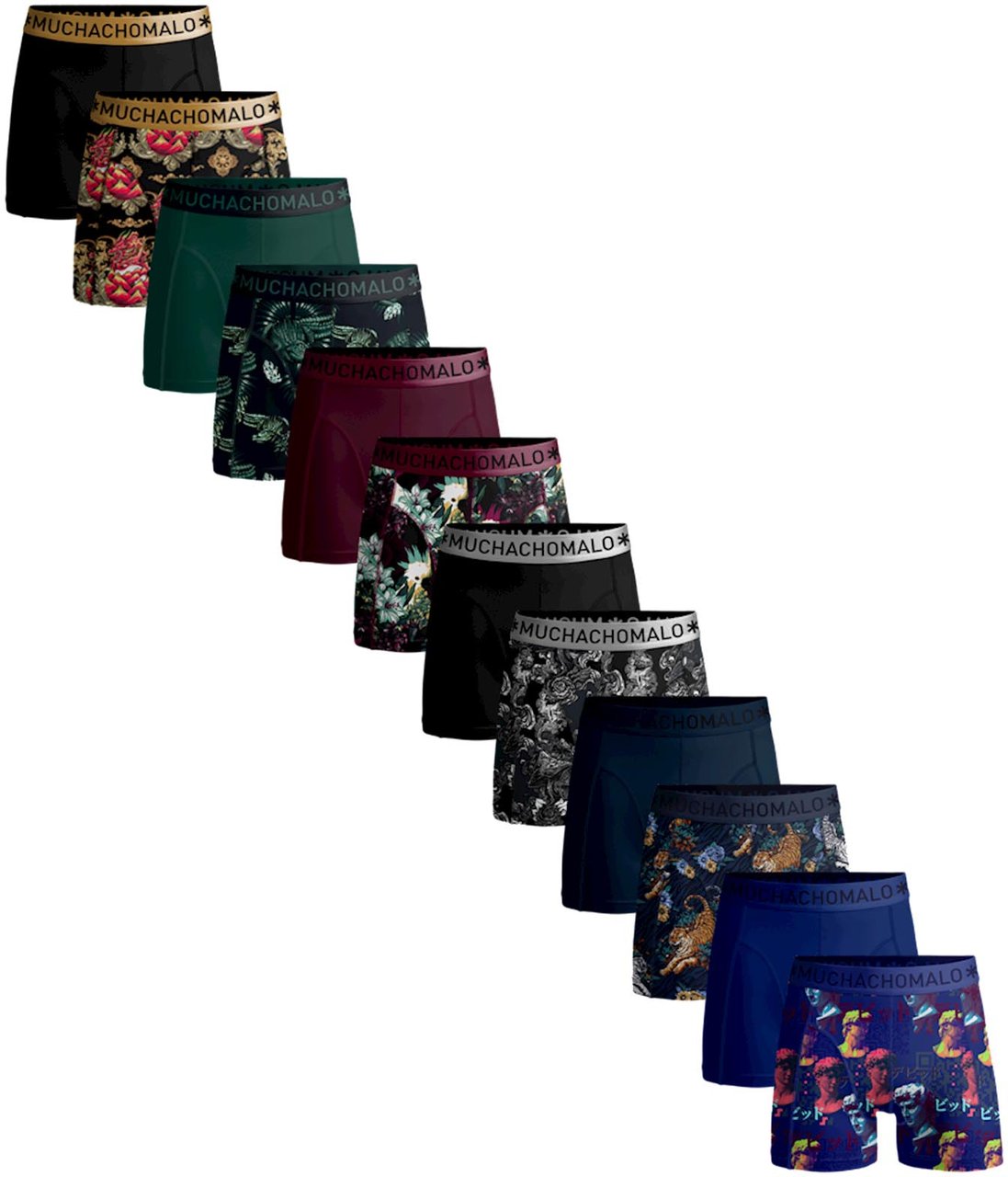 Muchachomalo Boxershorts 12-Pack Multicolor Divers